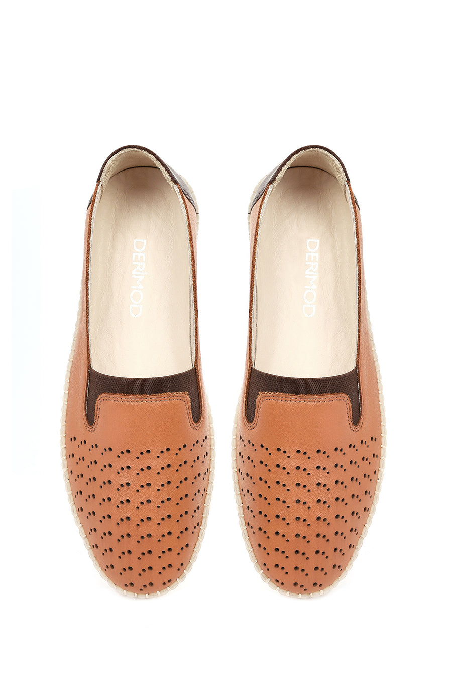 Woman Tan Leather Comfort Shoes