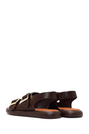 Women's Brown Double Buckle Sandals | Derimod