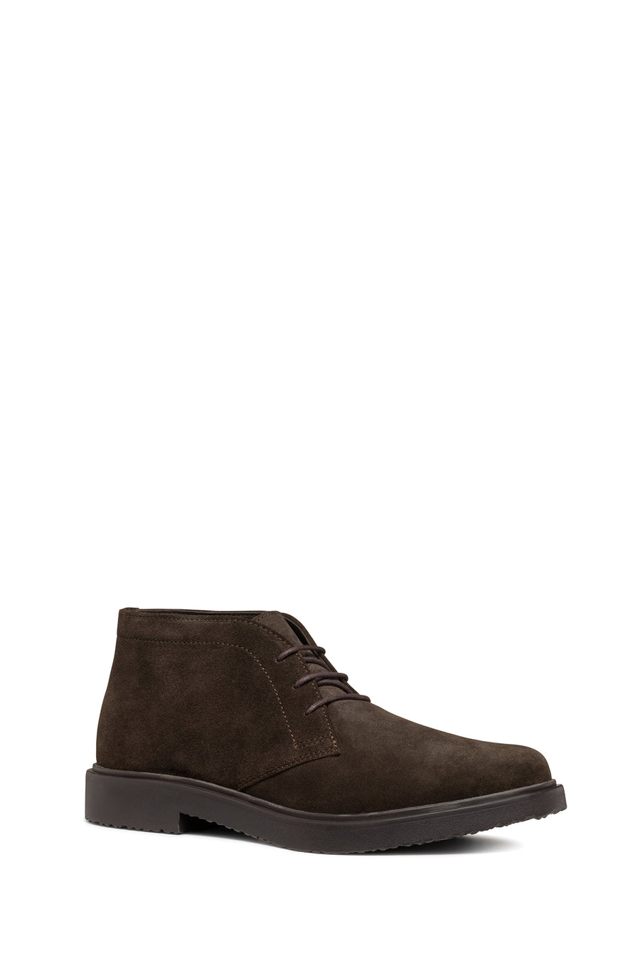 Geox Men's Brown Massimiano Lace-Up Suede Leather Boots