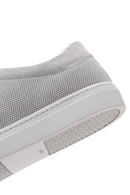 Men's Gray Suede Leather Sneaker | Derimod