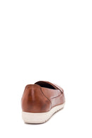Women's Tan Leather Comfort Loafer | Derimod