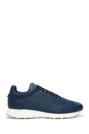 Erkek Lacivert Deri Sneaker | Derimod