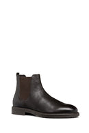 Geox Men's Brown U Tiberio Leather Chelsea Boots | Derimod