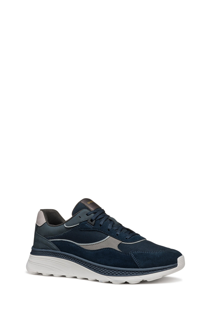 Geox Erkek Lacivert U Spherica Actif X1 A - Mes + Su Bağcıklı Süet Sneaker