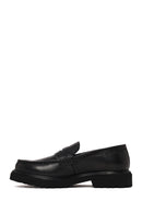 Male Black Leather Casual Loafer | Derimod