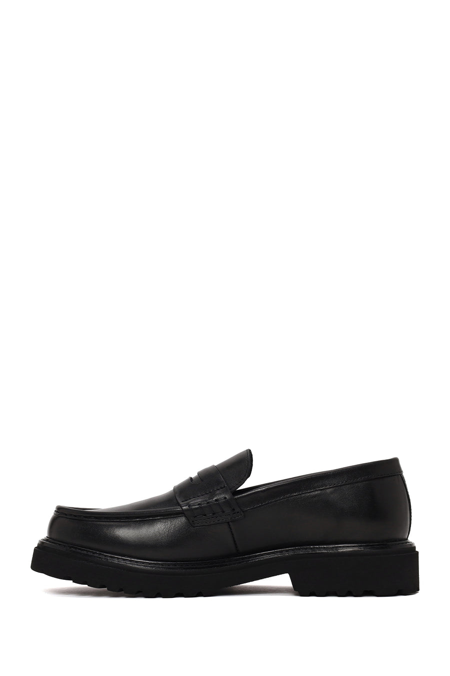 Male Black Leather Casual Loafer