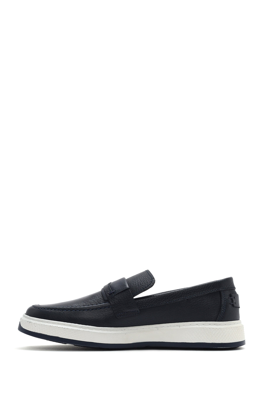 Erkek Lacivert Deri Loafer