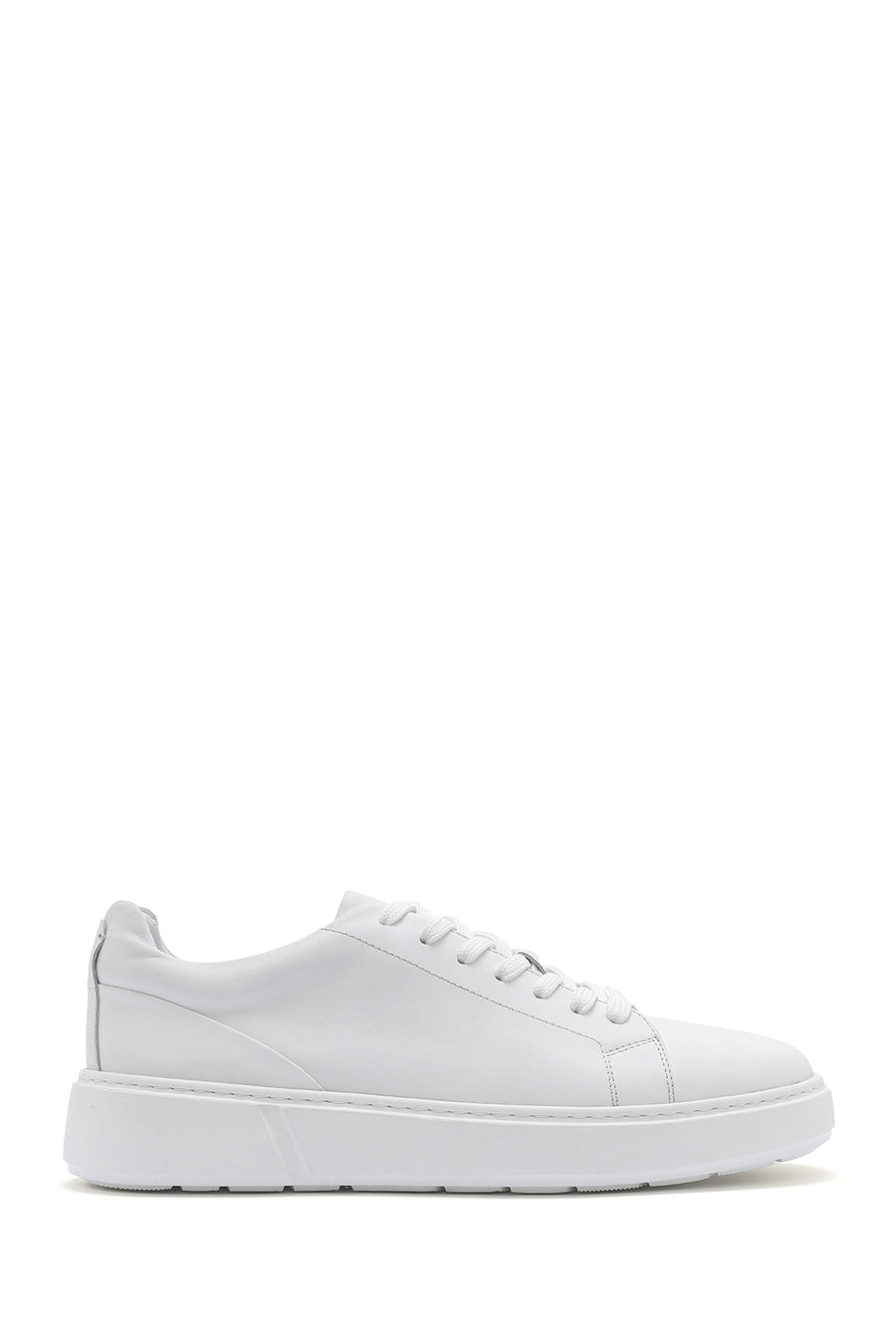 Men's White Lace-up Leather Sneaker 25SFD612718 | Derimod