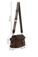Woman Brown Fabric Crossbody Bag | Derimod