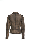 Egoist Women's Leather Jacket | Derimod