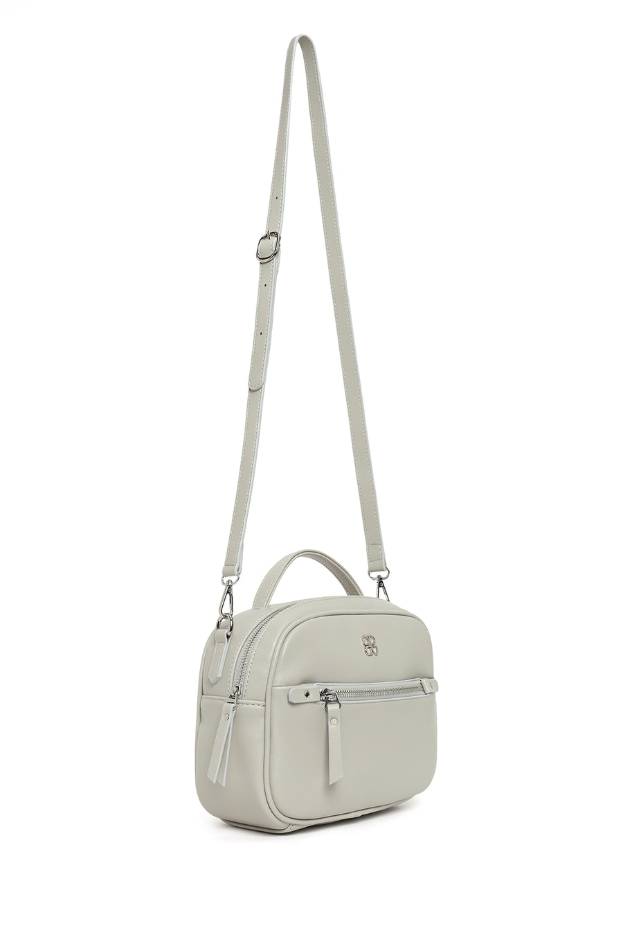 Women's Light Grey Long Strap Shoulder Bag