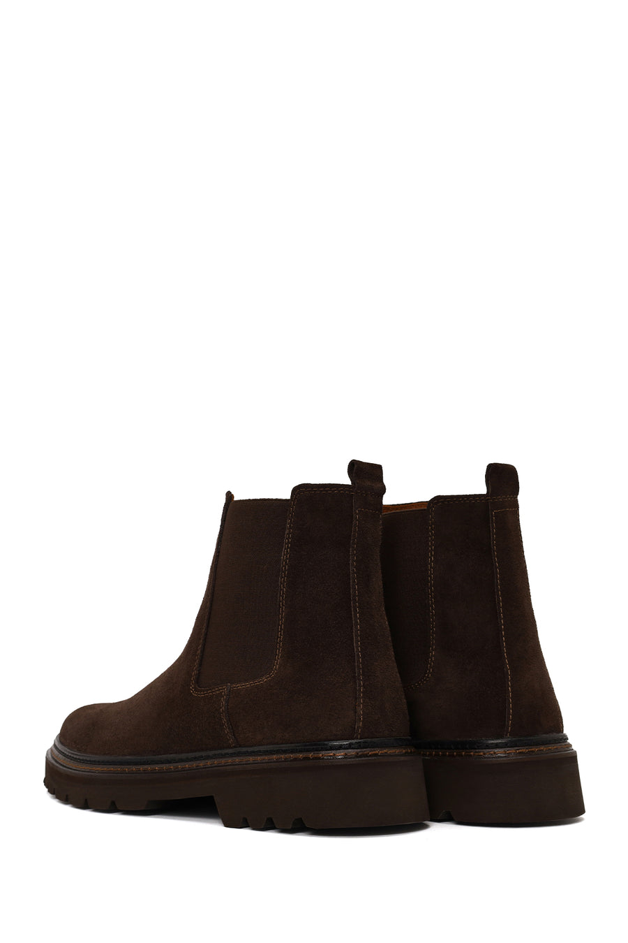 Male Brown Suede Casual Chelsea Boots