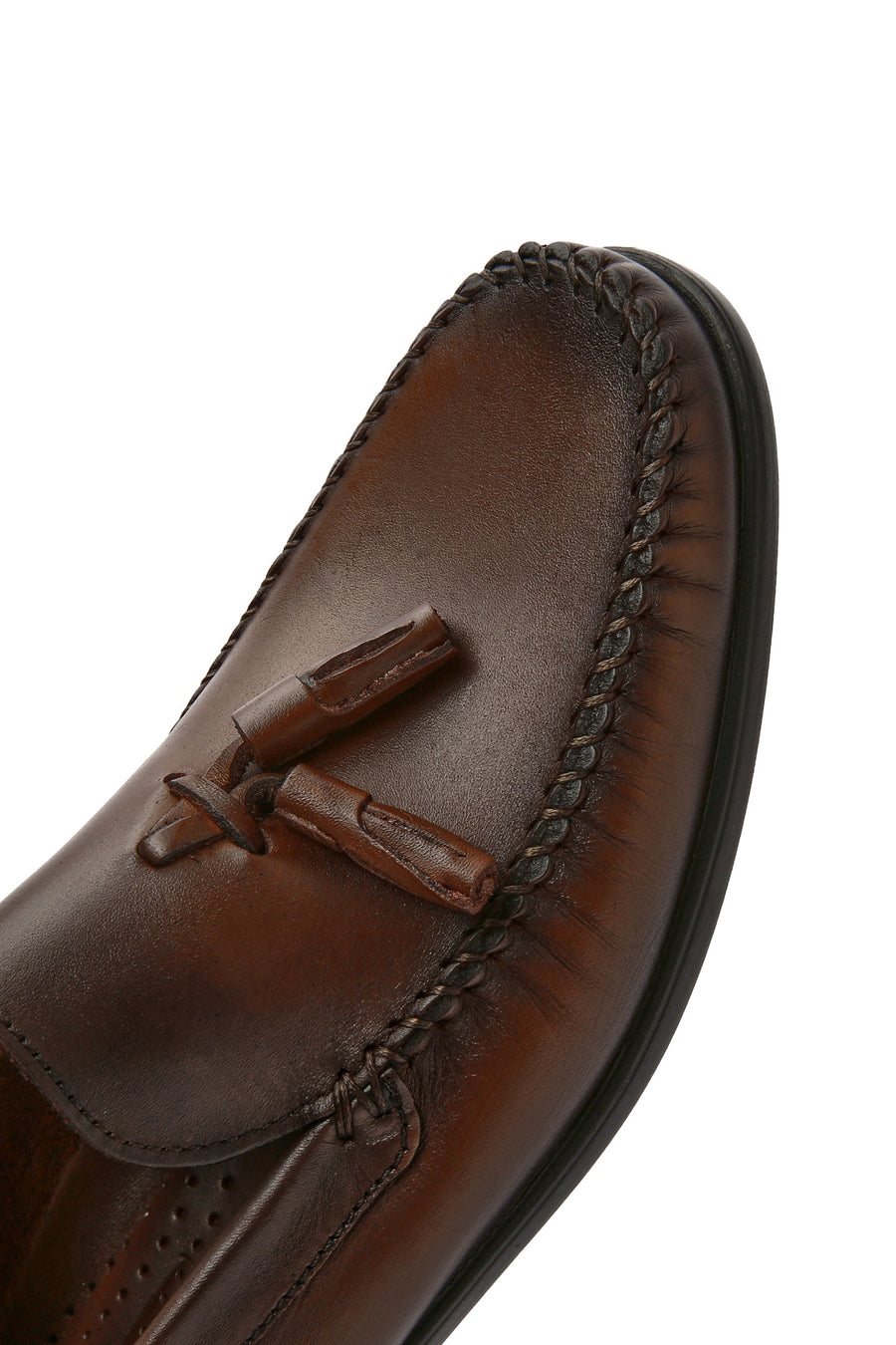 Men's Brown Tasseled Leather Casual Loafer