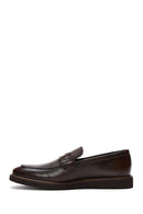 Erkek Kahverengi Deri Casual Loafer | Derimod