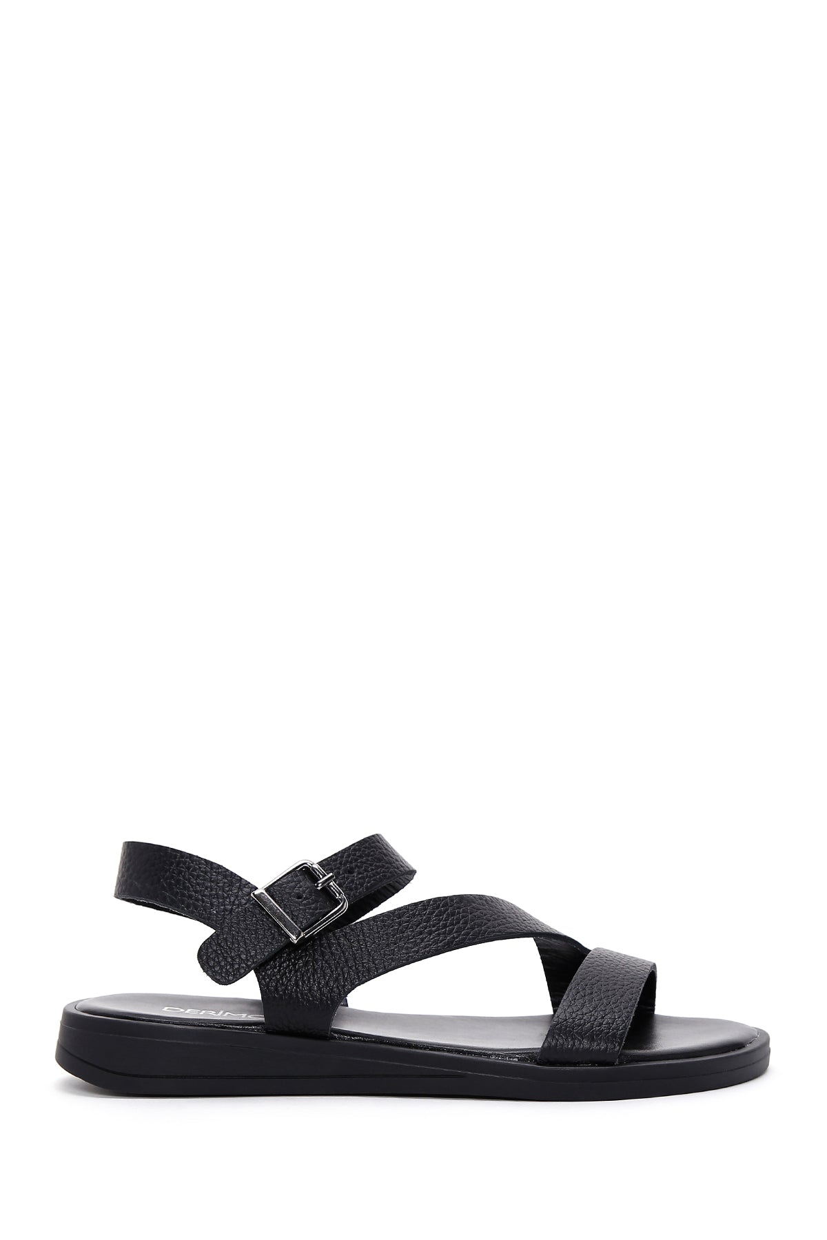 Kadın Siyah Deri Comfort Sandalet 23SFD1508FT | Derimod