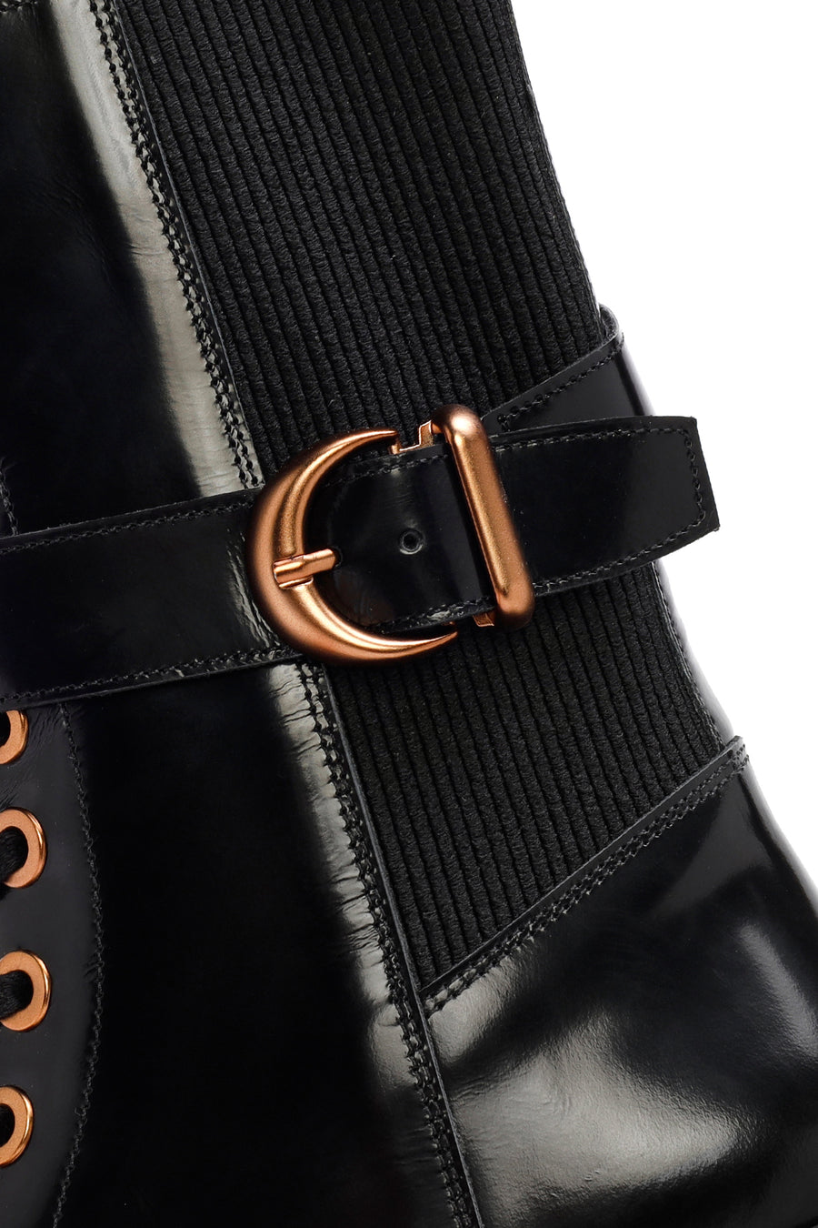 Women's Black Zippered Leather Boots