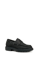Geox Men Black U Spherica Ec7 B - Pull Up Lea Lace-Up Suede Leather Casual Shoe | Derimod