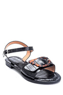 Women's Crocodile Printed Casual Sandals | Derimod