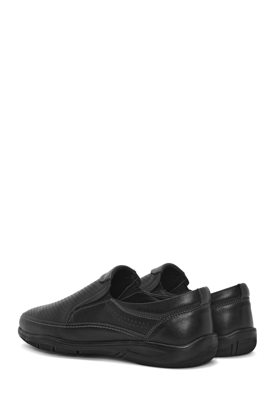 Men's Black Leather Casual Loafer