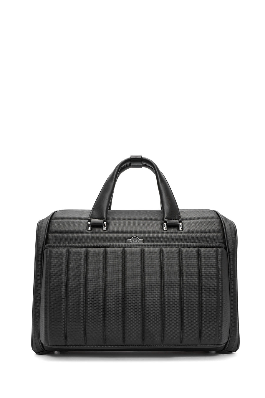 D-Pack Men's Black Long Strap Fabric Briefcase