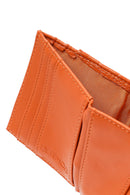 Woman Orange Quilted Card Holder | Derimod