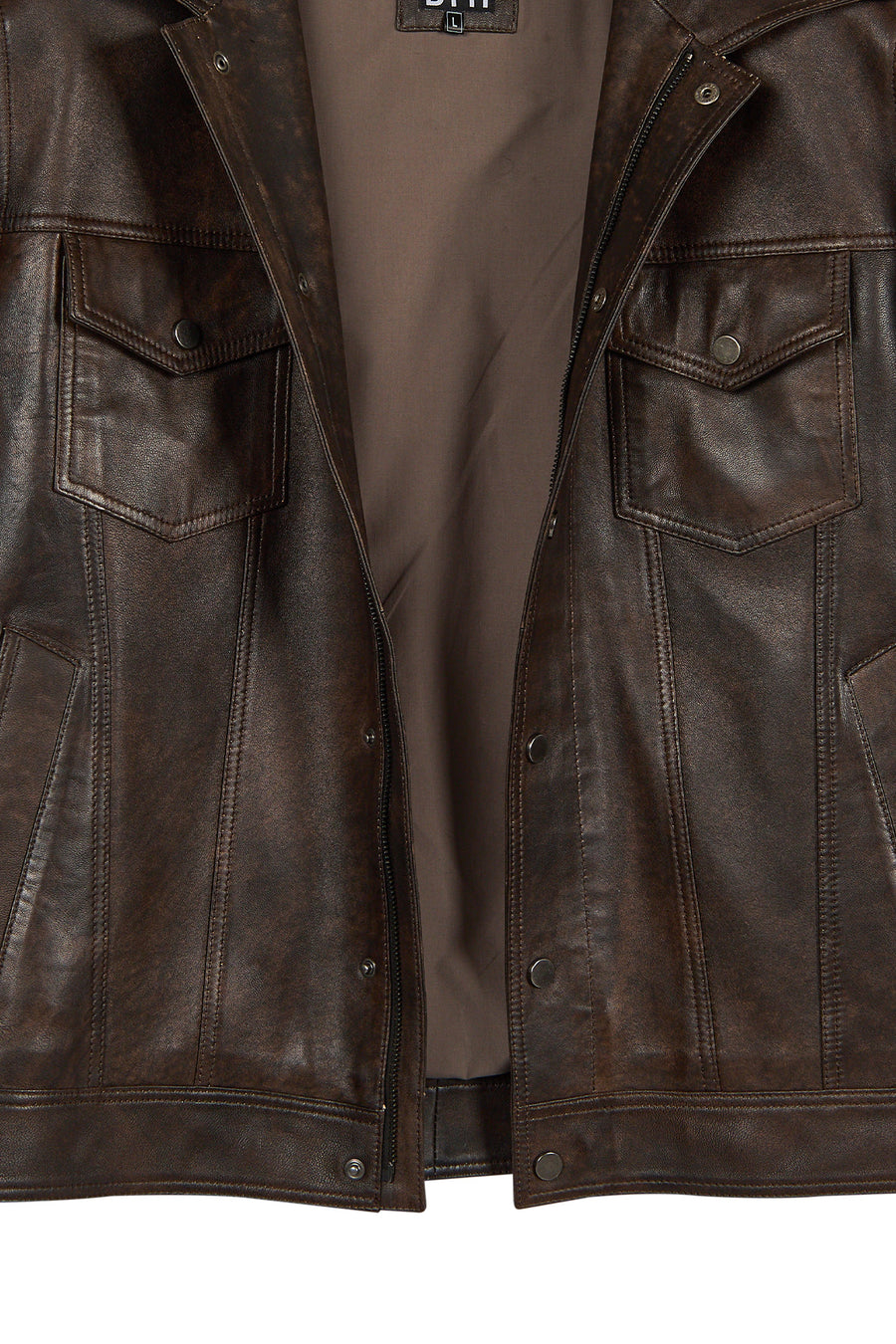 Curry Male Bronze Leather Jacket