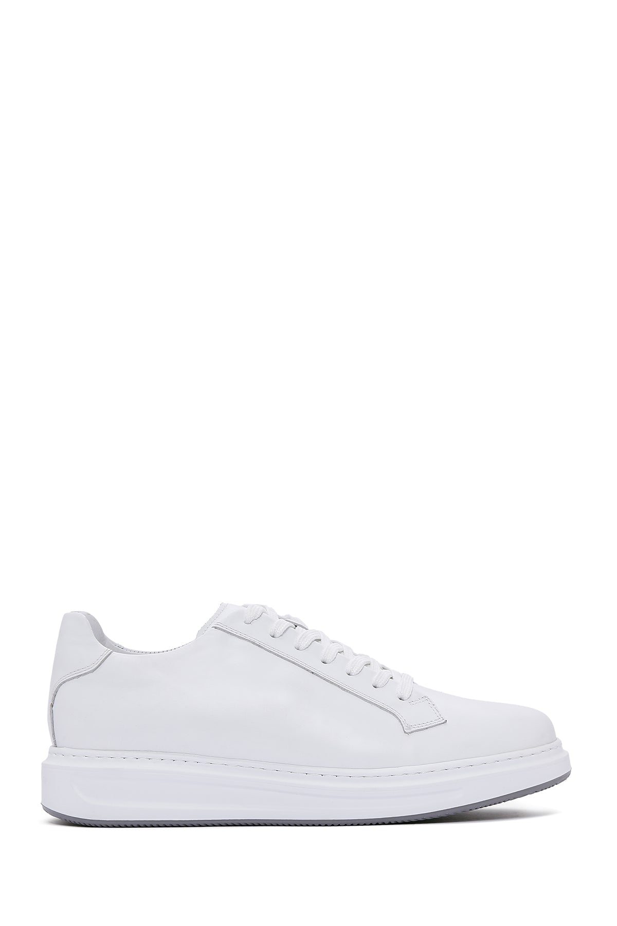 Men's White Leather Thick Soled Sneaker 23WFD610218 | Derimod