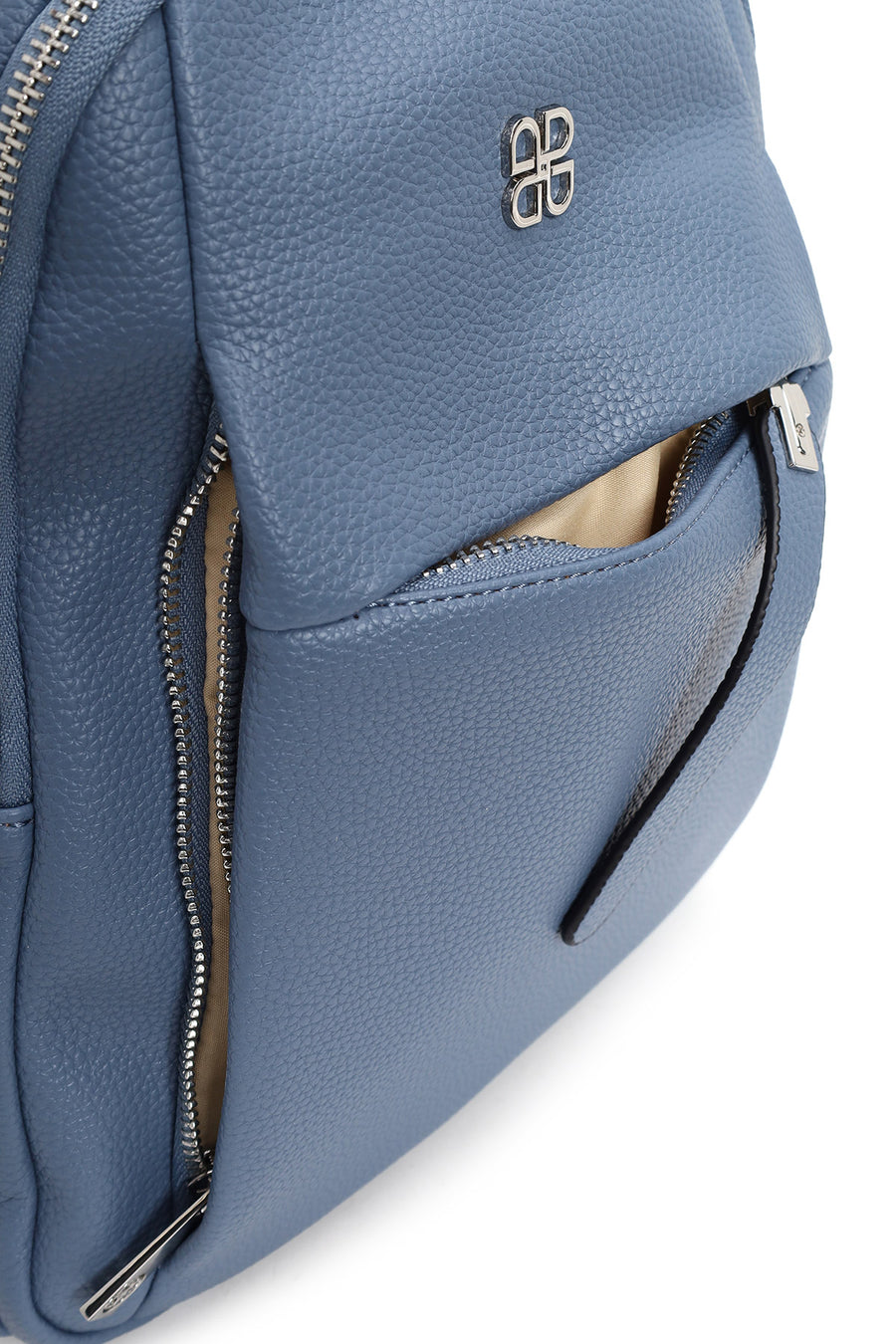 Woman Blue Backpack