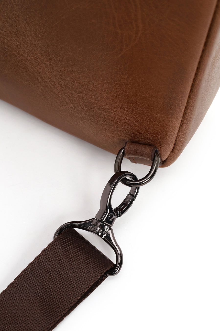 Male Brown Mini Leather Handbag