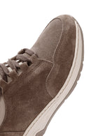 Women's Mink Lace-Up Suede Leather Sneakers | Derimod