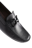 Men's Black Leather Loafer | Derimod