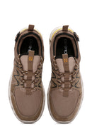 Men's Beige Lace-Up Thick-Sole Leather Sneaker | Derimod