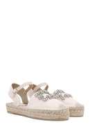 Women's Beige Fabric Sandals | Derimod