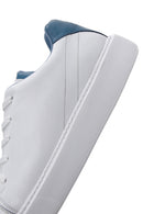 Men's White Leather Thick Soled Sneaker | Derimod