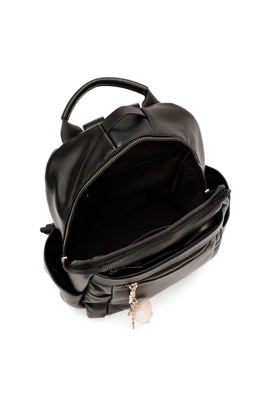 Women's Black Accessory Detailed Backpack