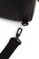 Male Black Leather Mini Crossbody Bag | Derimod