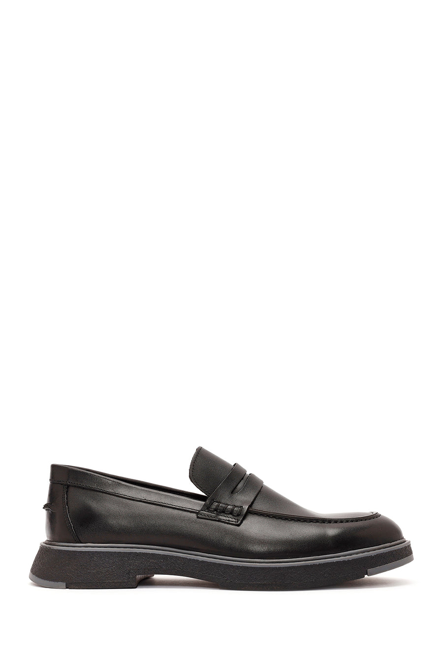 Men's Black Leather Casual Loafer 24WFD688318 | Derimod