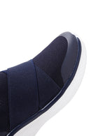 Women's Navy Blue Thick Soled Sneaker | Derimod