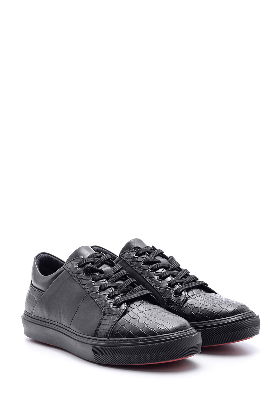 Men's Crocodile Detailed Leather Sneaker