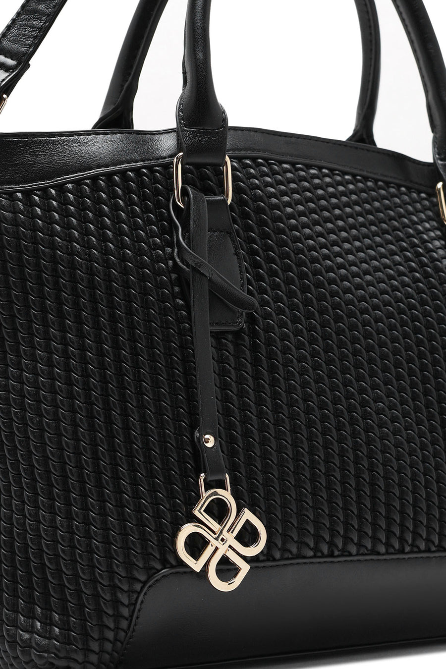 Women's Black Long Strap Printed Shoulder Bag