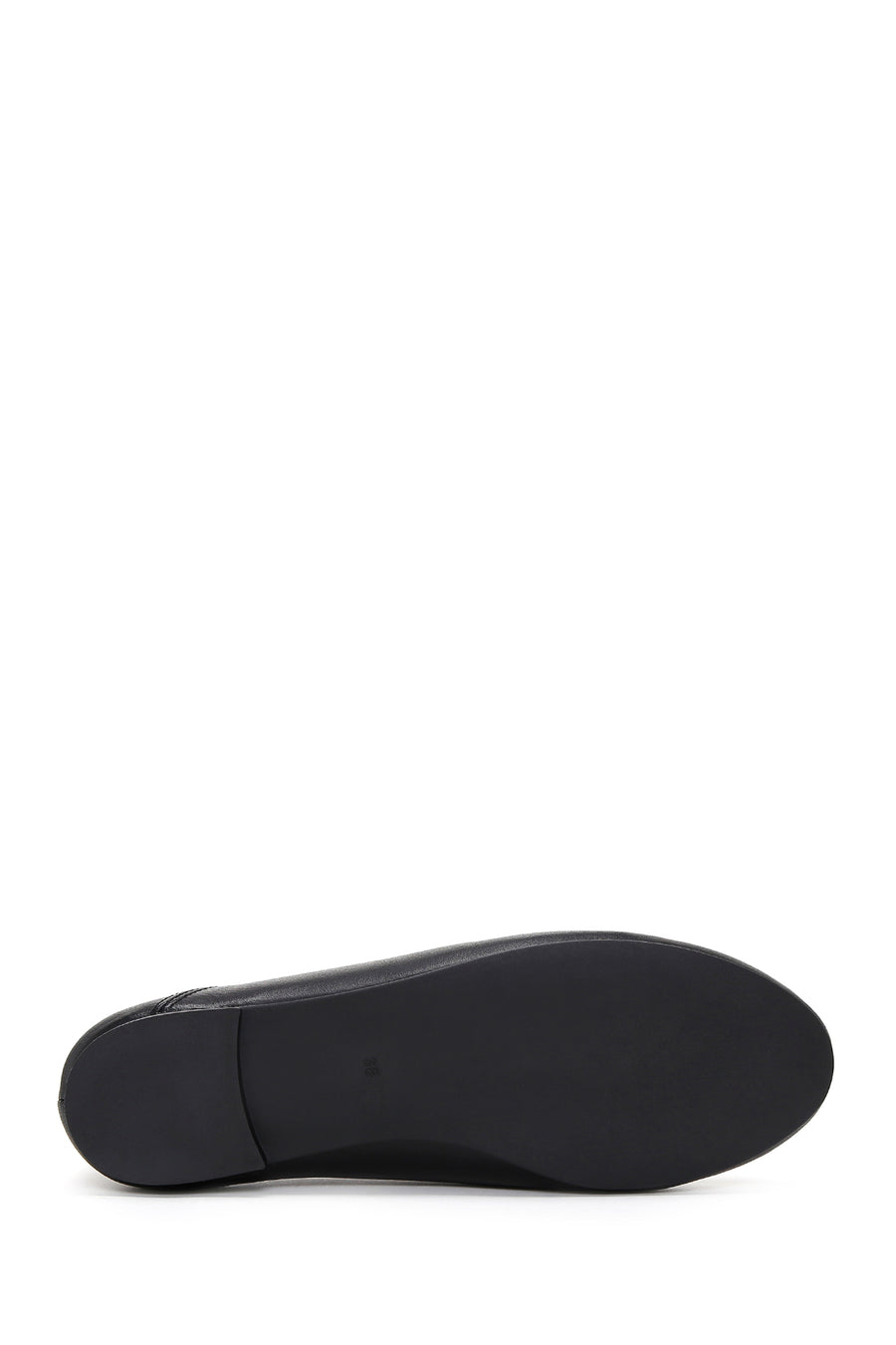 Women's Black Buckled Leather Masculine Loafer