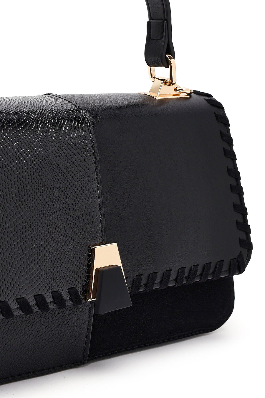 Woman Black Long-Strap Shoulder Bag