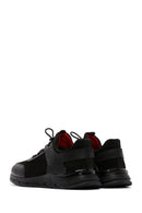 Men's Black Nubuck Leather Detailed Sneaker | Derimod