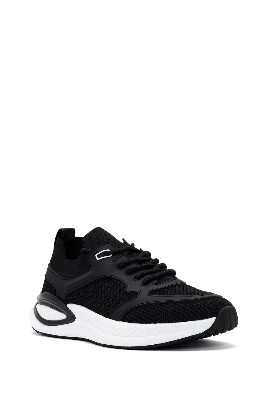 Derimod Zero Men's Black Lace-Up Thick Soled Fabric Sneaker