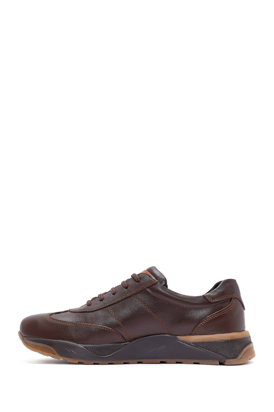 Men's Brown Lace-up Leather Casual Shoes