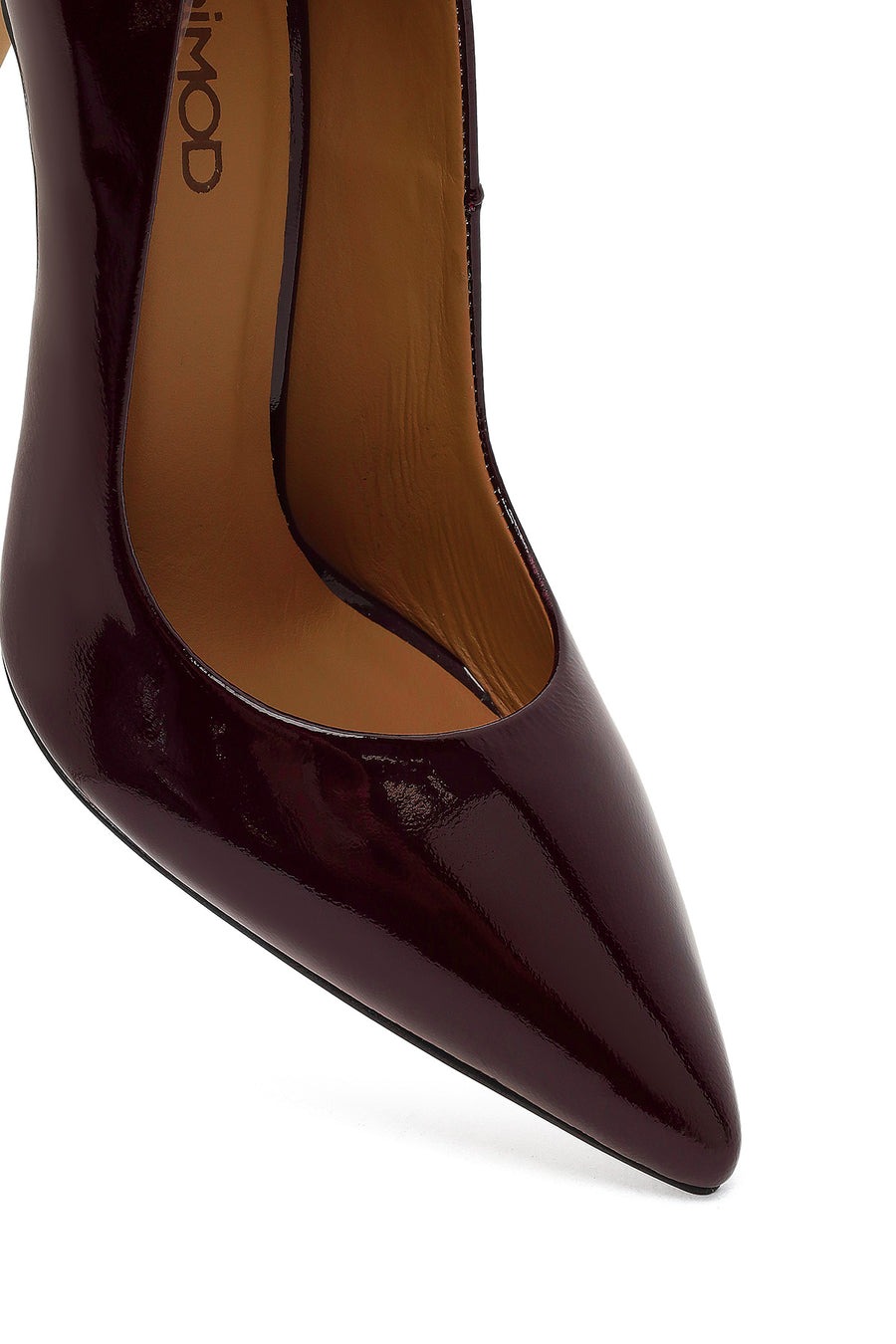 Woman Burgundy High Thin-Heel Patent Leather Leather Stiletto