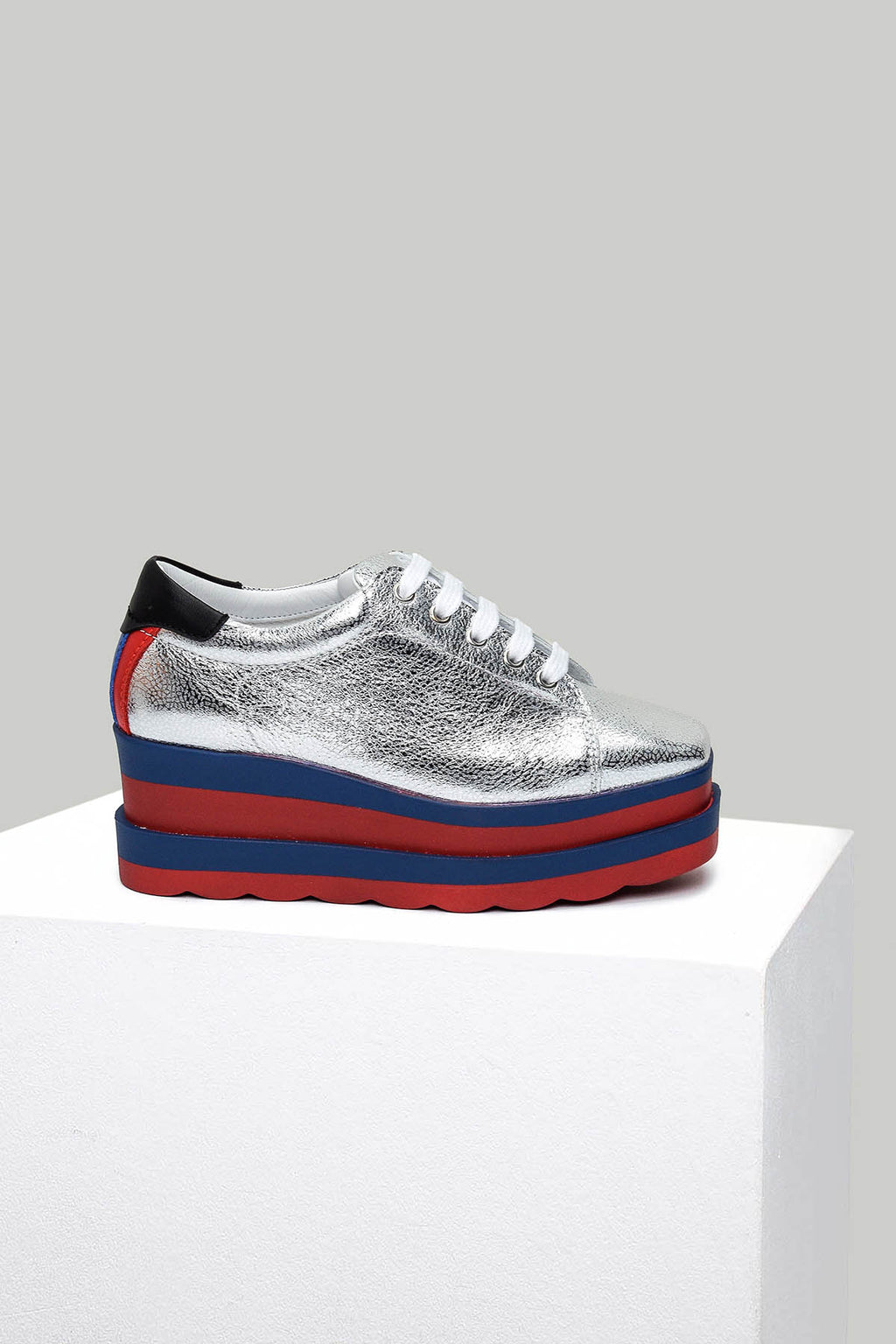 Yüksek Tabanlı Kadın Deri Sneaker