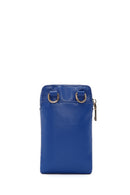 Women's Blue Faux Leather Crossbody Bag | Derimod