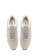 Woman Gray Lace-Up Wedge Heel Suede Shoes | Derimod
