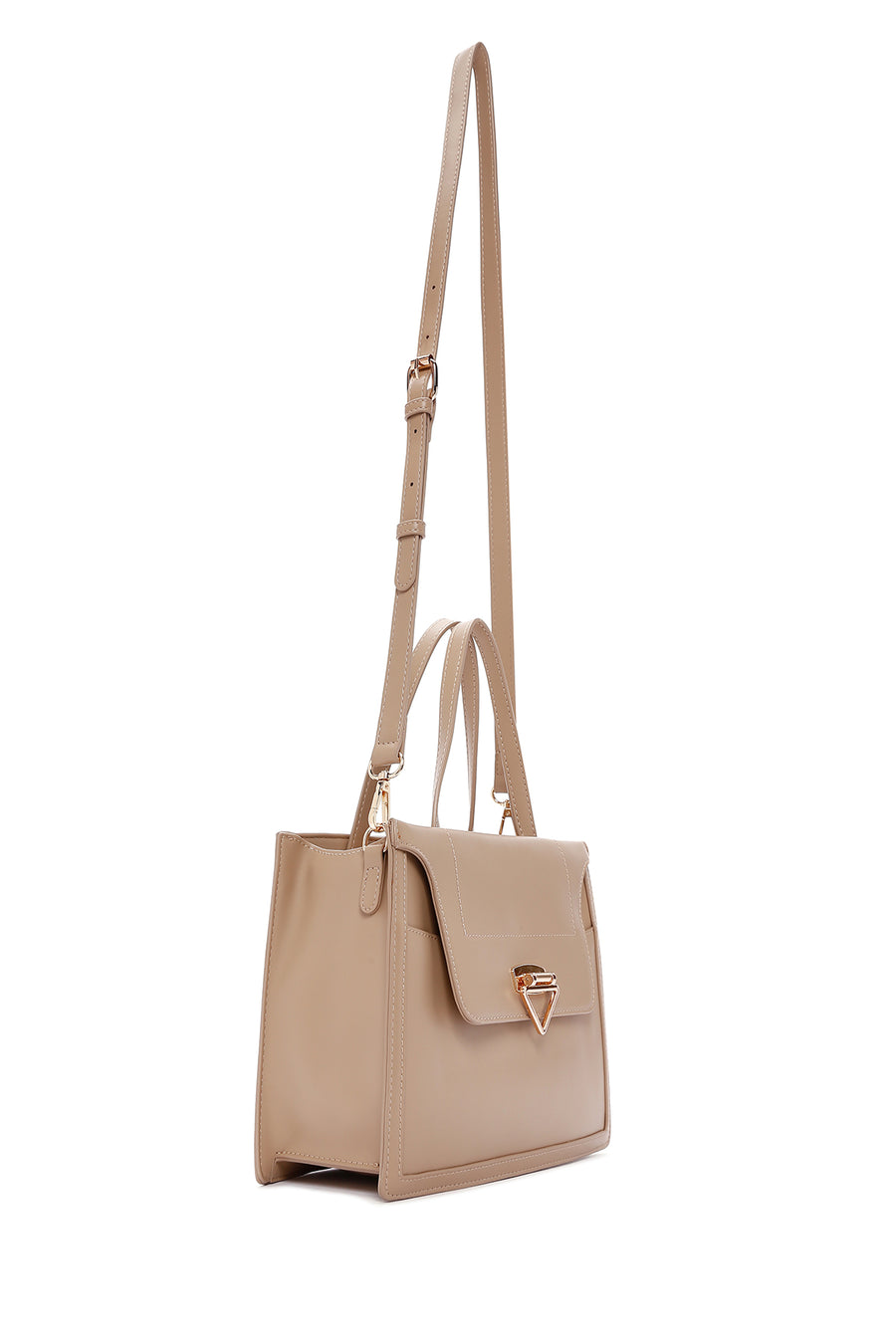 Women's Beige Long Strap Shoulder Bag